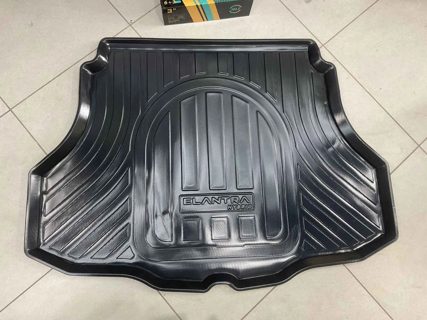 Hyundai Elantra Hybrid (2024–2025) PVC Trunk Mat – Custom Fit | Waterproof | Durable