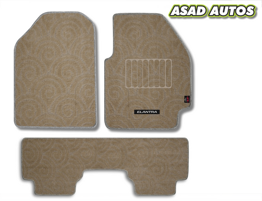 Hyundai Elantra 2021–Present Premium Carpet Car Floor Mats | Custom Fit | Elegant & Durable