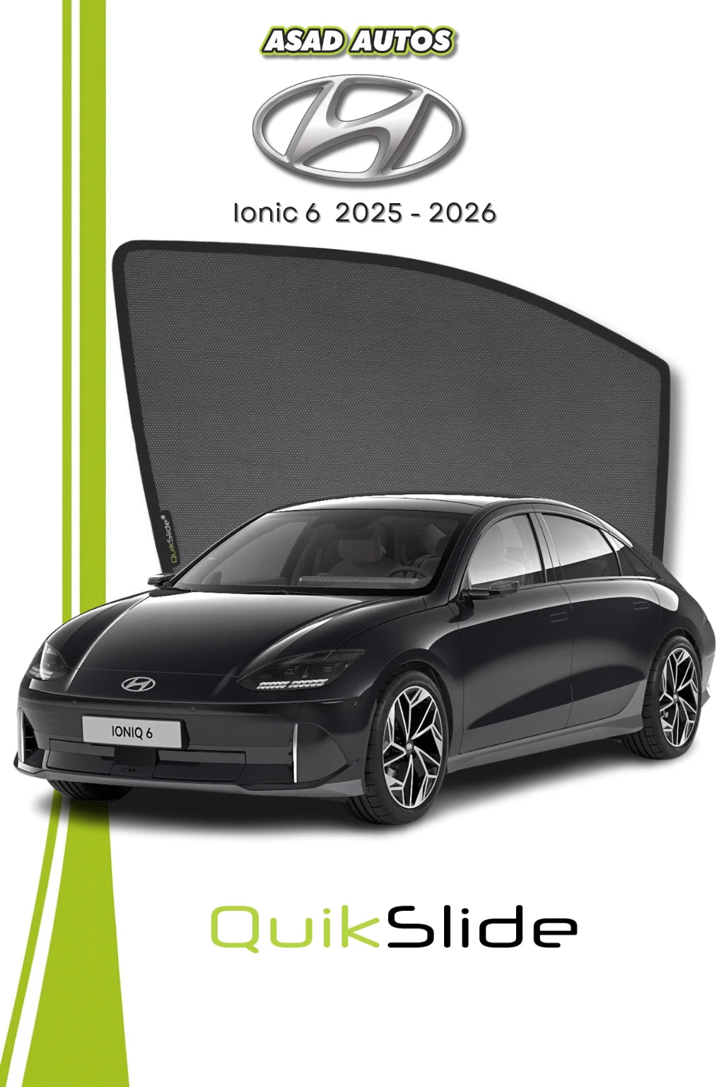 Hyundai Ioniq 6 2026 window shades for sunlight and privacy