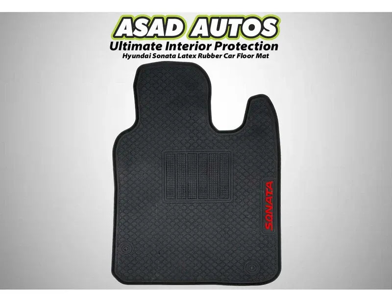 Hyundai Sonata 2021-present latex rubber car floor mats offering custom fit, durability, and all-weather protection for a clean and stylish car interior.
