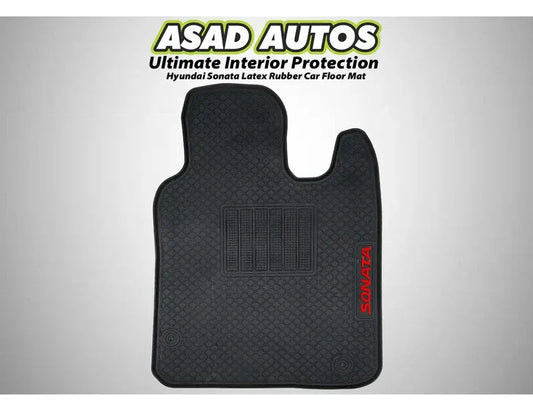 Hyundai Sonata 2021-present latex rubber car floor mats offering custom fit, durability, and all-weather protection for a clean and stylish car interior.