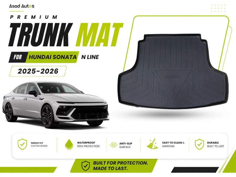 Hyundai Sonata N Line 2025–2026 TPE Plastic Car Trunk Mat