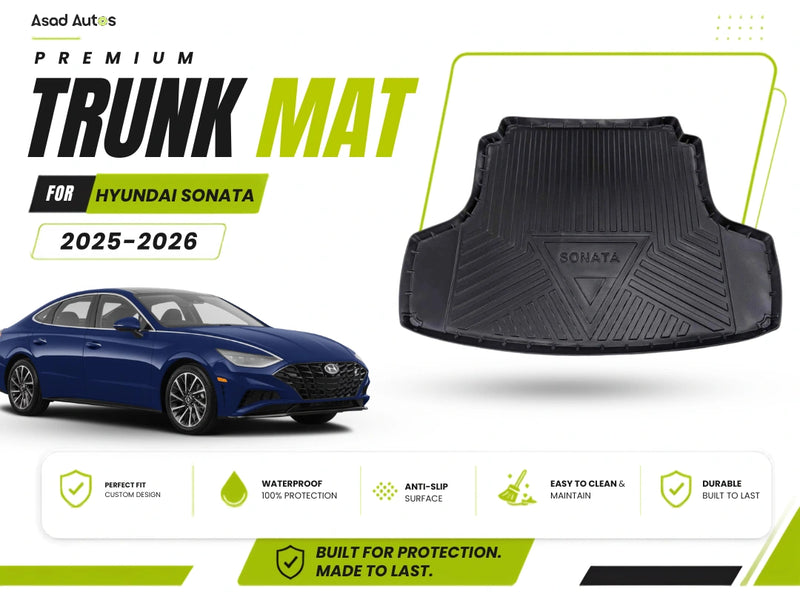 Hyundai Sonata New Model Trunk Mat – Premium PVC Material