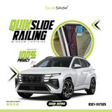 Hyundai Tucson HEV 2025–2026 QuikSlide Sliders Railing Curtains, Interior Window Curtains for Hyundai Tucson Hybrid
