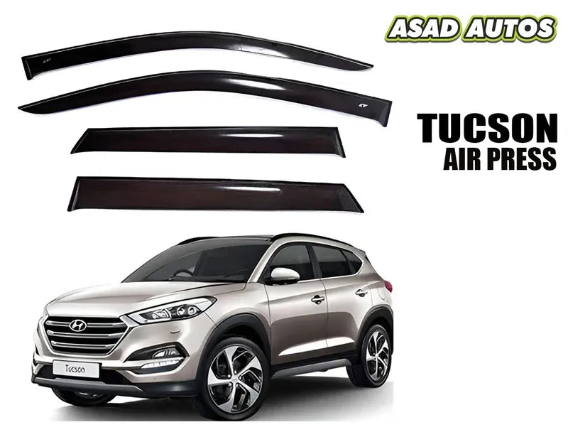 Hyundai Tucson TXR Air Press Sun Visor Without Chrome, designed for 2020-2024 models, offering stylish weather protection and improved ventilation.
