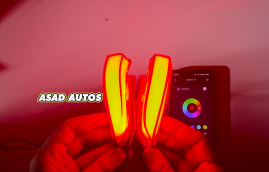 Toyota Side Mirrors Indicators RGB Mobile Operated Imported (Top Quality)