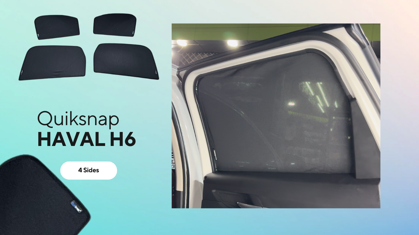 Quik Snap Window Sun Shades (Car Pardy) For Haval H6 2022-2024 Crossover: Ultimate UV Protection & Style