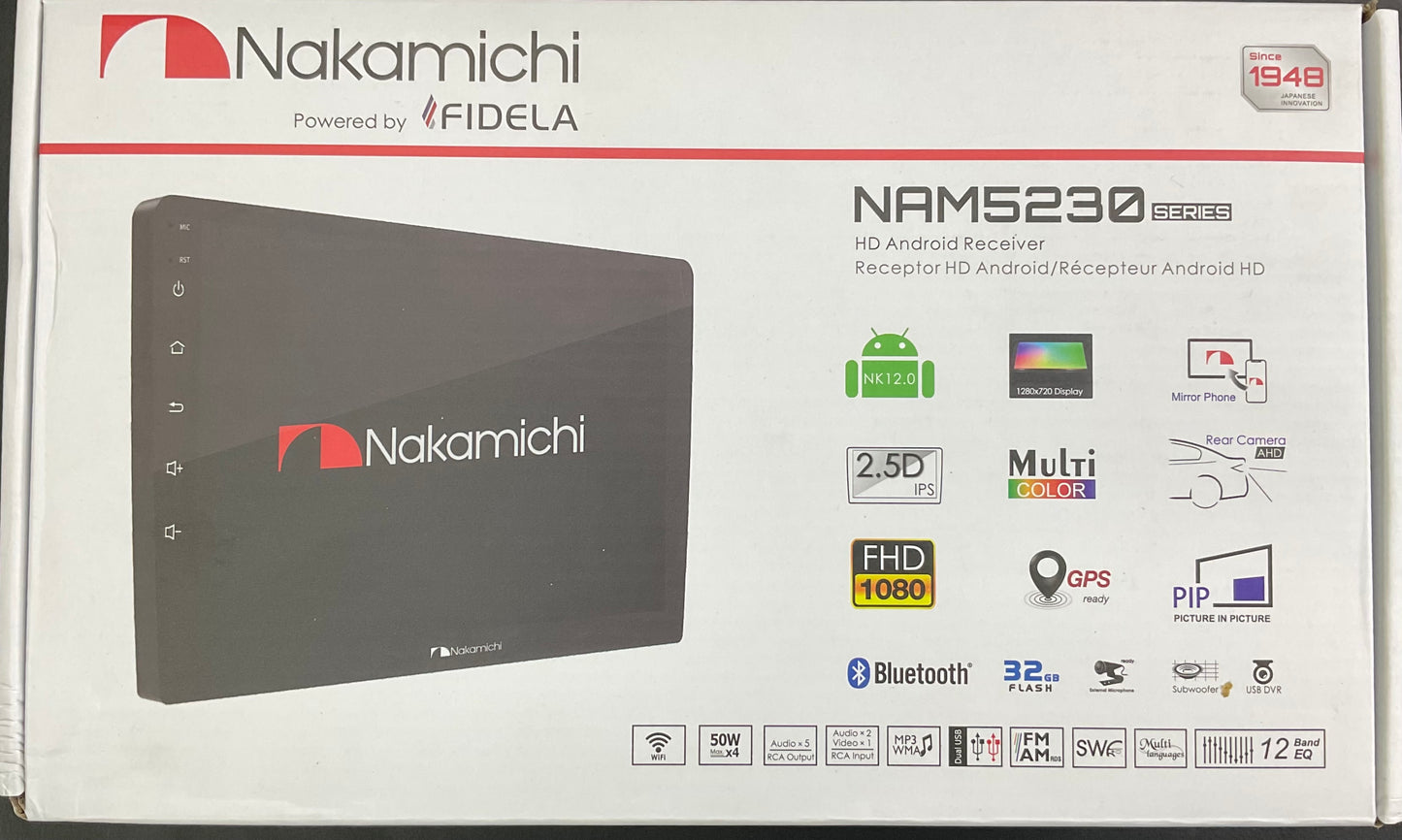 NAKAMICHI NAM 5230 Z LINK Apple CarPlay Android Auto Navigation System 1GB 32G (9" and 10")