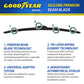 Goodyear Flat Silicone Wiper Blades For Toyota Prius 2015-2023