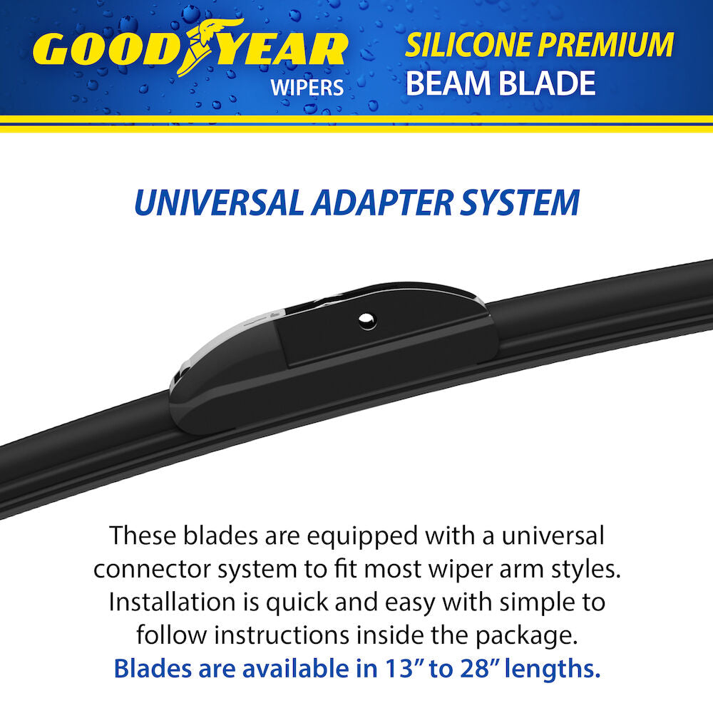 Goodyear Flat Silicone Wiper Blades for Honda CRZ Hybrid 2010-2016