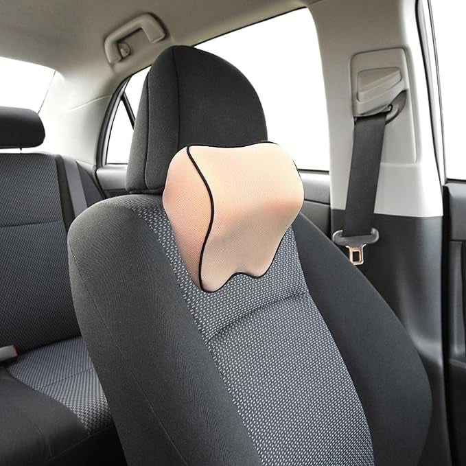 Universal Memory Foam Car Seat Headrest Pillow | Kenco Neck Support Cushion for Travel and Home