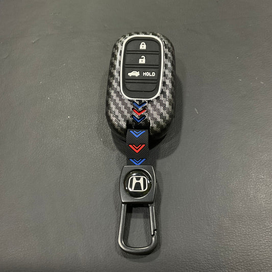 Plastic Key Cover Carbon Fiber Style Premium Quality for Honda Civic 2022-23