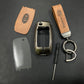Premium Zinc Alloy Metal & Genuine Leather Key Cover for Kia Picanto