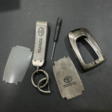 Elevate Your Toyota Yaris 2020-2024 Key with Premium Zinc Alloy Metal & Genuine Leather Key Cover
