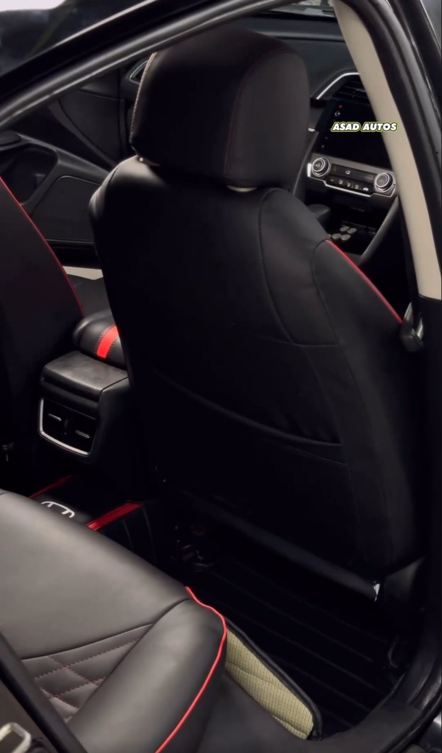 Transform Your Honda Civic X with Bespoke Seat Covers in Lamborghini Red Style