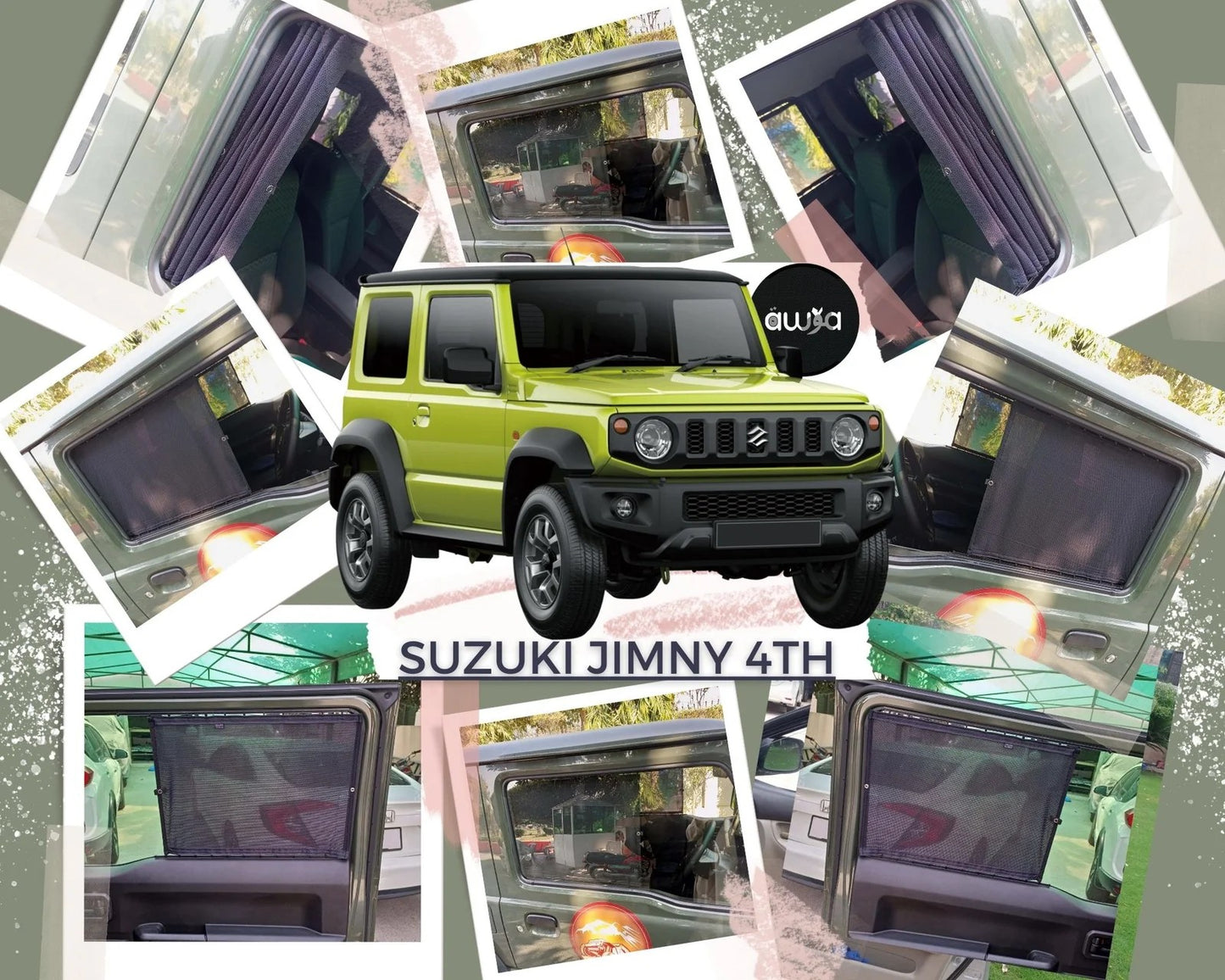 Awra Window Curtains Sun Shades (Car Pardy) for Suzuki Jimny 2019 - 2023 4th