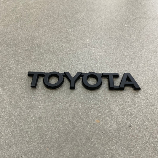 Toyota Matte Black Rear Logo | Monogram | Emblem | Decal For SUV