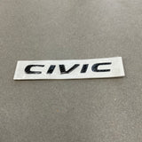 Carbon Fiber Civic Emblem Monogram Logo Decal