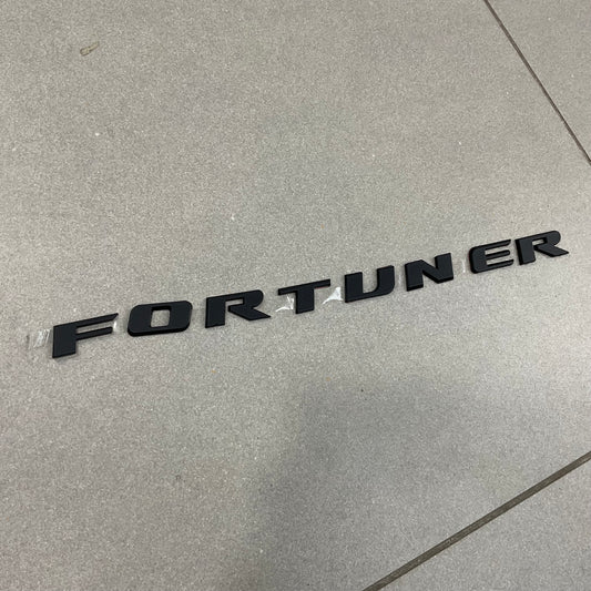 Fortuner Matte Black Monogram Emblem