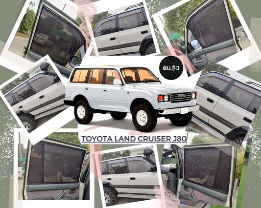 Awra Window Curtains Sun Shades (Car Pardy) for Toyota Land Cruiser 1990 - 1997 J80