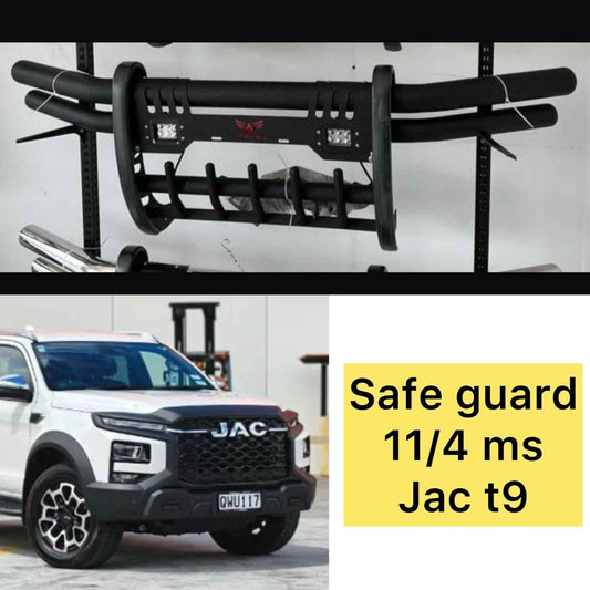 JAC T9 Hunter Double Pipe with Fog Lamps – Front Bumper Safe Guard (2025–2026)