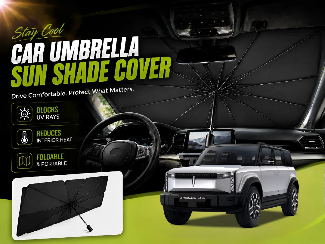 JAECOO J6 2025–2026 car umbrella sun shade windshield UV heat protection