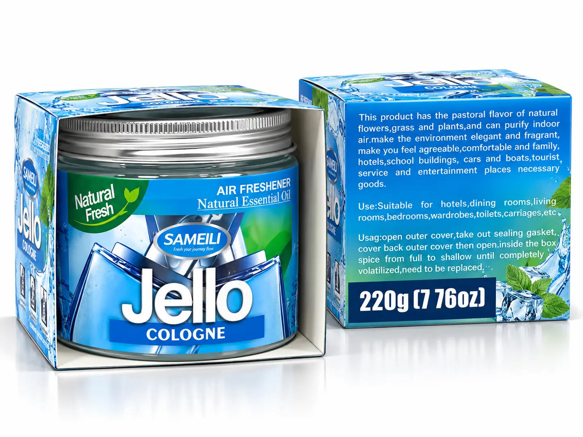 Jello Perfume Gell car perfume and air freshener for a pleasant fragrance inside car interiors.