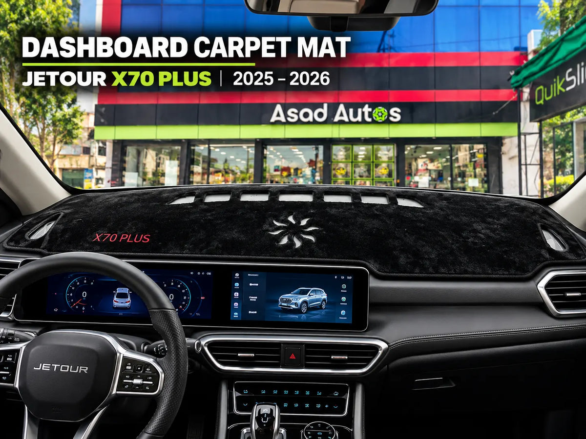 Jetour X70 Plus dashboard cover with shaped component openings
