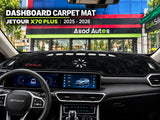 Jetour X70 Plus dashboard cover with shaped component openings