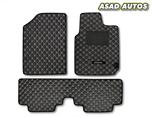 KIA Picanto 7D Luxury Floor Mats (2019–Present) – Premium Fit, Waterproof & Anti-Slip