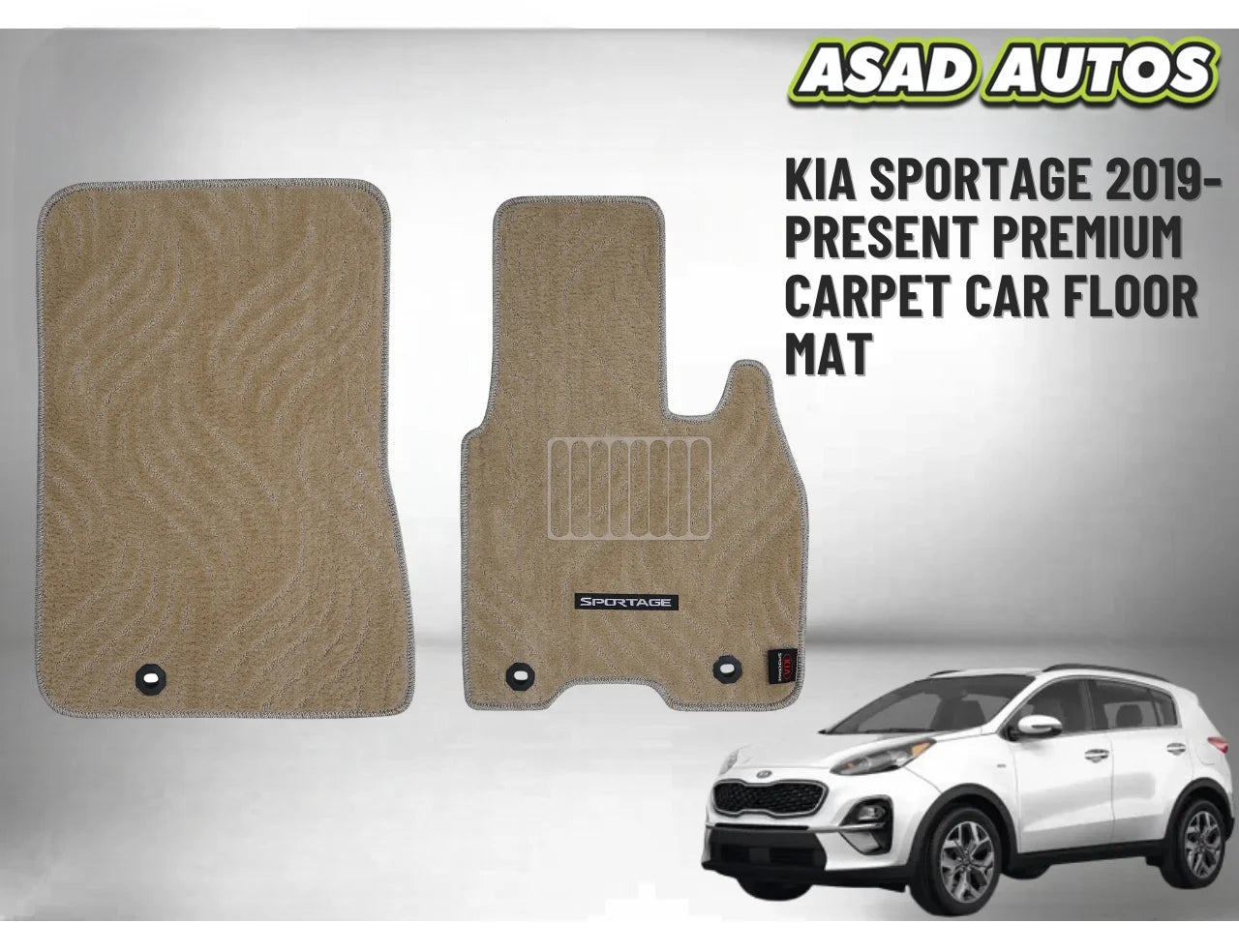 KIA Sportage 2019-Present Premium Carpet Car Floor Mats – Custom Fit, Durable & Stylish Interior Protection
