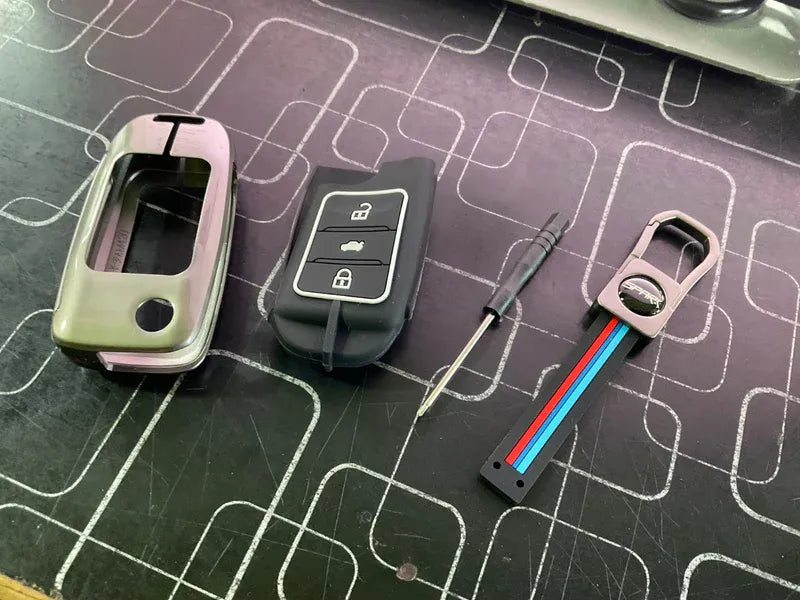 Kia Picanto metal key cover offering stylish design and durable protection for car keys.
