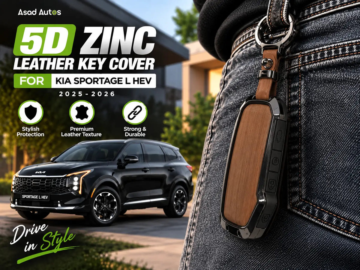 Kia Sportage L HEV 2025-2026 leather key case with metal key ring