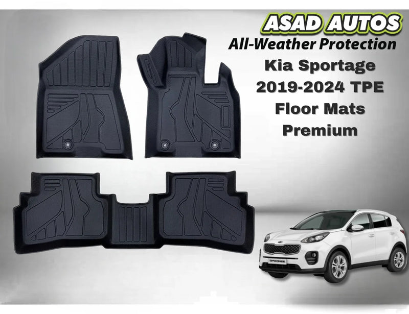 Kia Sportage TPE Floor Mats 2019–2024 – Premium Custom Fit SUV Mats

