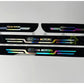 Kia door sill plate sticker plastic carbon fiber anti scratch scuff protector 4 piece set for car door entry protection