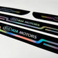 Kia door sill plate sticker plastic carbon fiber anti scratch scuff protector 4 piece set for car door entry protection