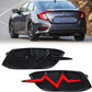 LED Reflector Lights in Heartbeat Style for 2016-2021 Honda Civic Rear Bumper, designed for improved visibility and modern style.