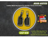 Leather Metal Key Cover For Hyundai Tucson 2015-2024 – Premium Key Protection