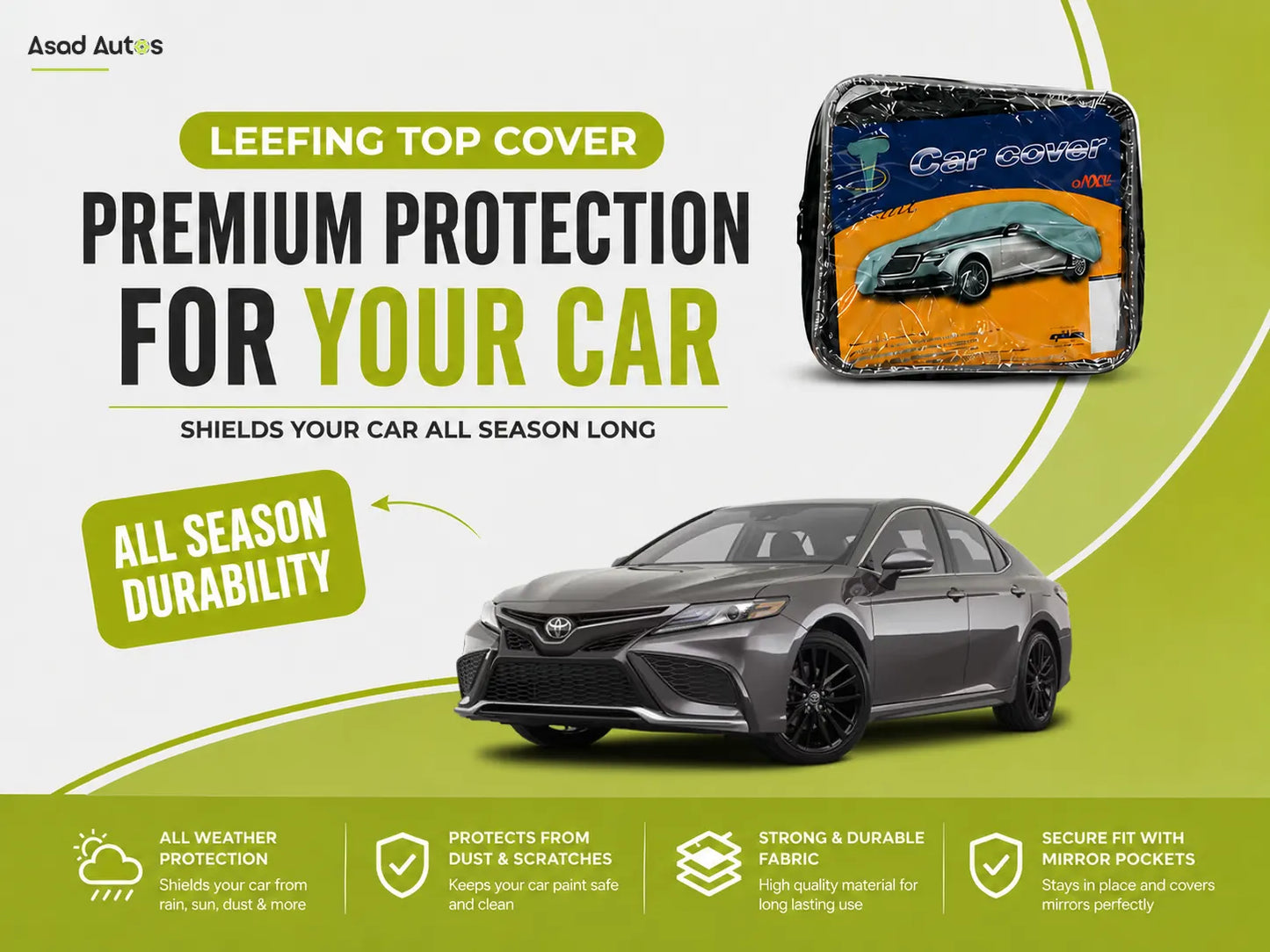 Leefing Top Cover Protecting Toyota Camry from Sun and Dust