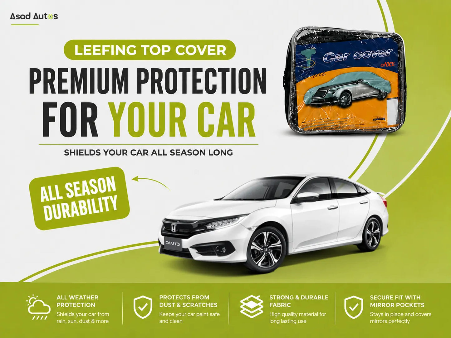 Leefing Top Cover for Honda Civic 2016-2021