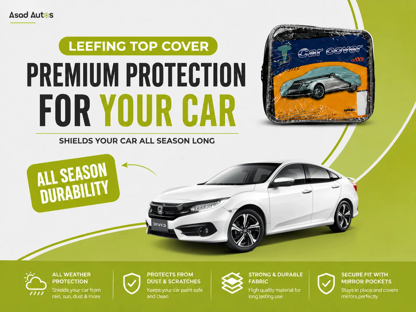 Leefing Top Cover for Honda Civic 2016-2021