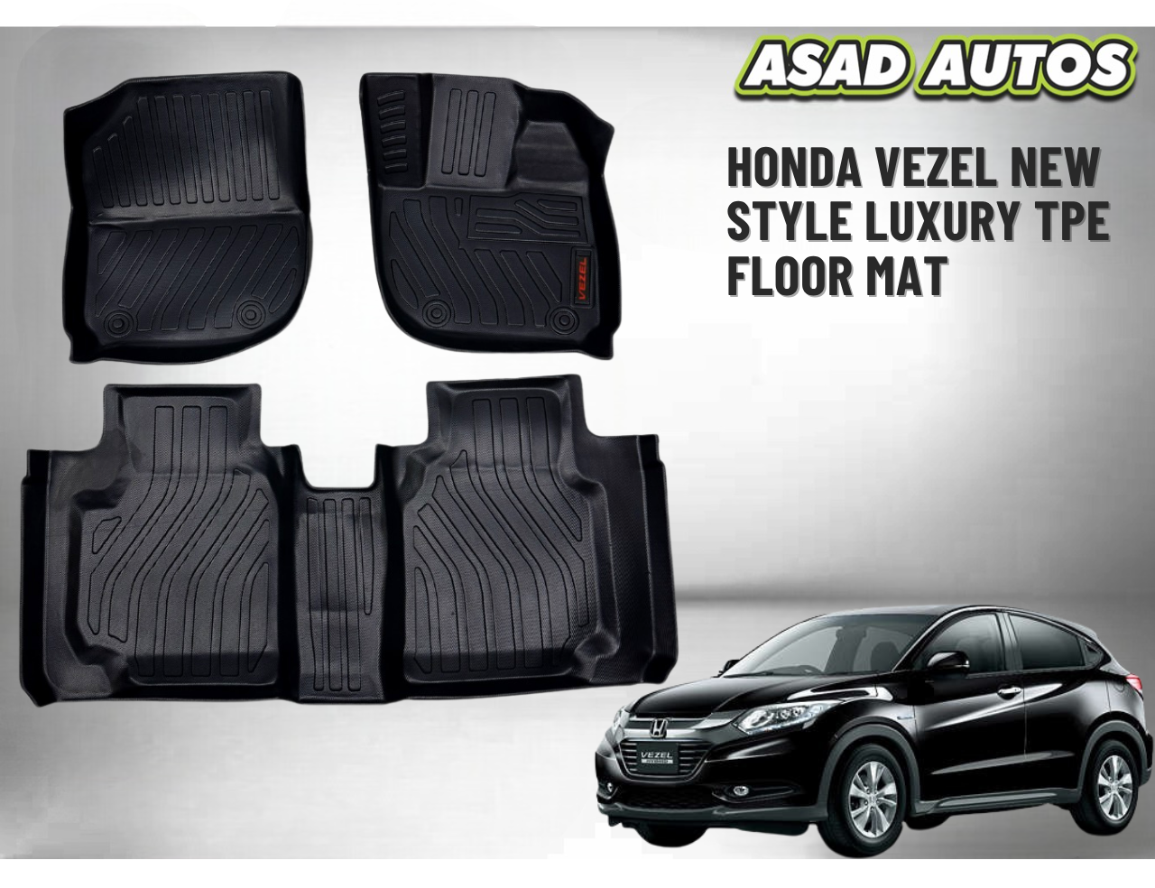 Luxury TPE Floor Mat for Honda Vezel – New Style, Waterproof, Custom Fit

