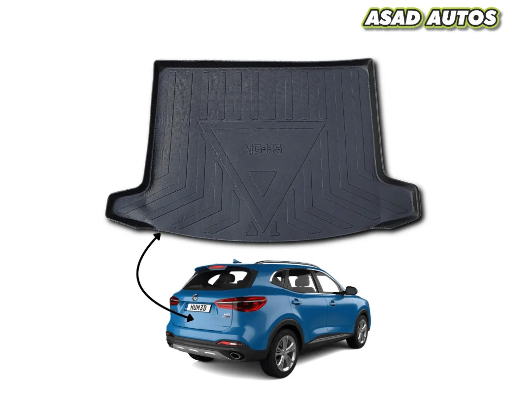 MG HS 2021–2024 TPE Plastic Car Trunk Mat, Custom Fit and Durable Design