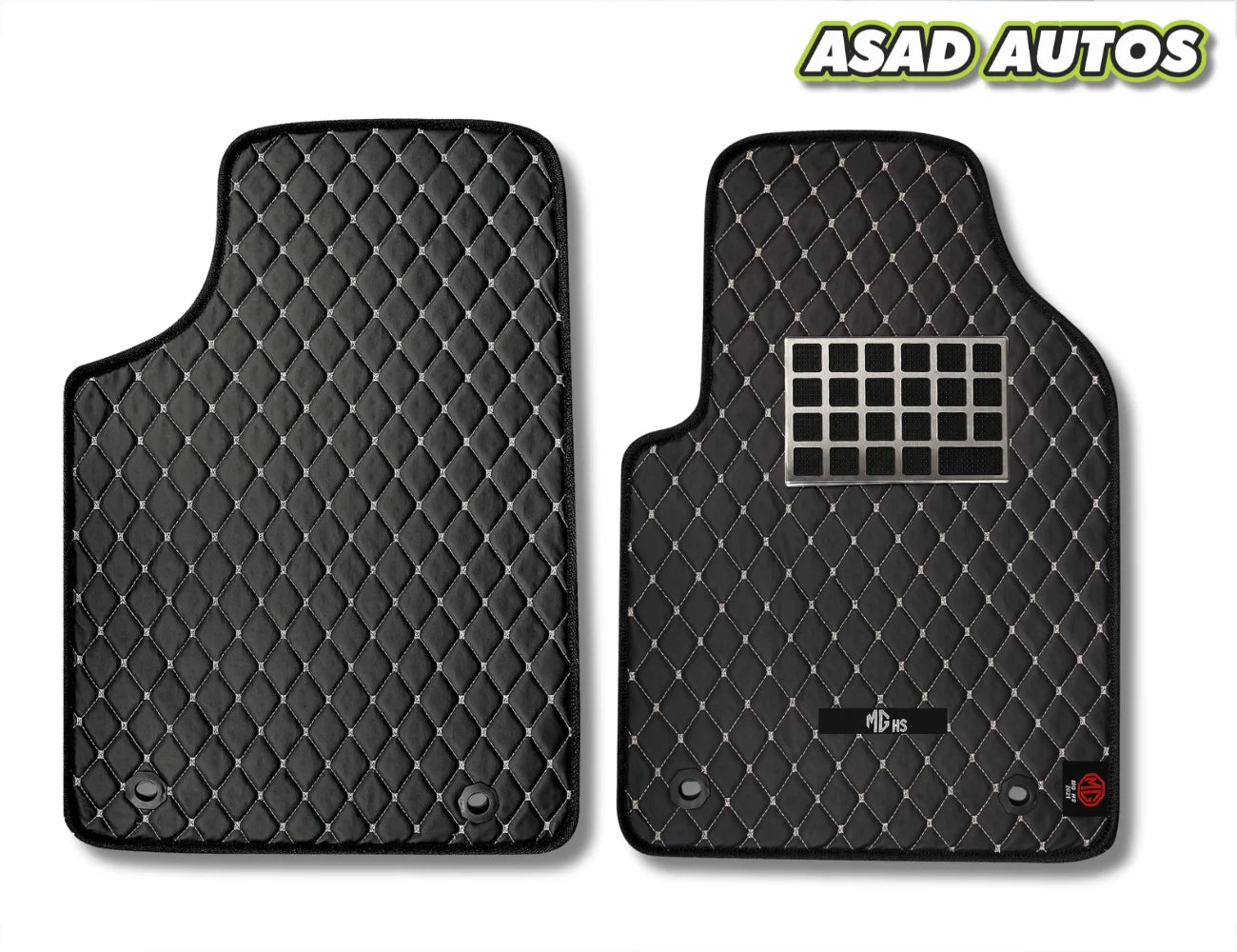 MG HS 7D Luxury Floor Mats (2021–Present) – Waterproof | Custom Fit | Diamond Stitch