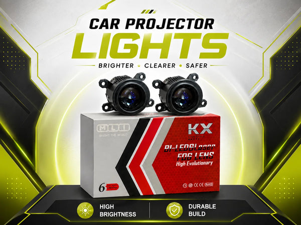 MLI 2-Inch BI LED Projector Light – Fog Lamp & Universal Headlight Upgrade for Cars in Pakistan