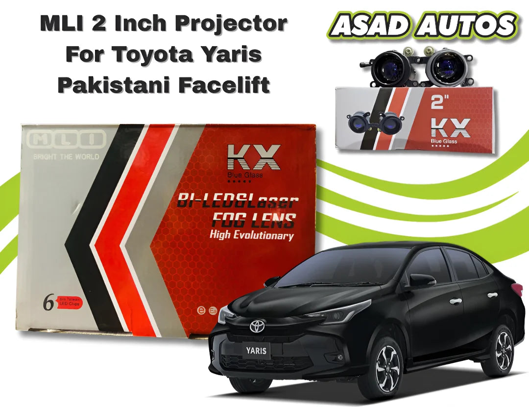 MLI 2-Inch BI LED Projector Lights For Toyota Yaris 2018-2025 – High-Performance Dual Beam Upgrade