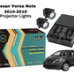 MLI Car Fog Lamp Projector Lights with BI LED lens for Nissan Versa Note 2014-2019 Hatchback, offering enhanced brightness, energy efficiency, and a stylish front-end look.
