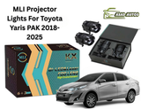 MLI Car Projector Fog Lights BI LED Lens for Toyota Yaris Sedan (2018-2025), offering enhanced visibility, energy-efficient lighting, and a sleek design to improve your driving experience.
