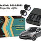 MLI Car Projector Fog Lights with BI LED lens for Honda Civic 2016-2021 Sedan, offering enhanced brightness and a sleek, modern design.