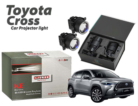 MLI Car Projector Lights BI LED Lens for Toyota Cross 2022-2025, providing improved visibility, energy-efficient lighting, and a sleek design for better driving performance.
